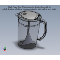 Juice Jug with Built-in spoon and mechanical open close