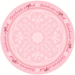 Celebrate In Pink Dinner Paper Plate - The World's Only Socially Responsible Partyware