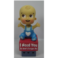 BABY BOBBLE FRESH SAFETY REMINDER AND AIR FRESHENER BOBBLEHEAD DOLL